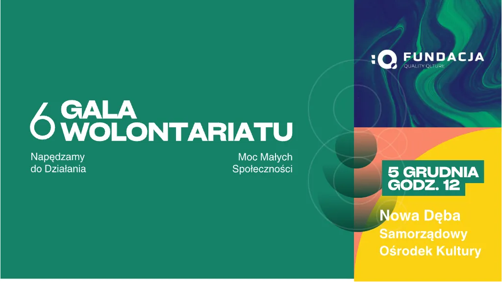 Plakat VI edycji Gali Wolontariatu