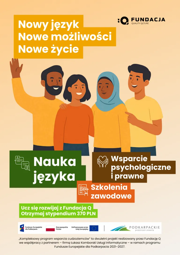 Plakat Kompleksowego programu wsparcia cudzoziemców
