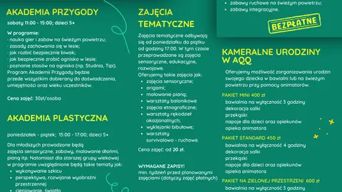 Wnętrze Bawialni AQQ – przestrzeń do zabawy dla dzieci